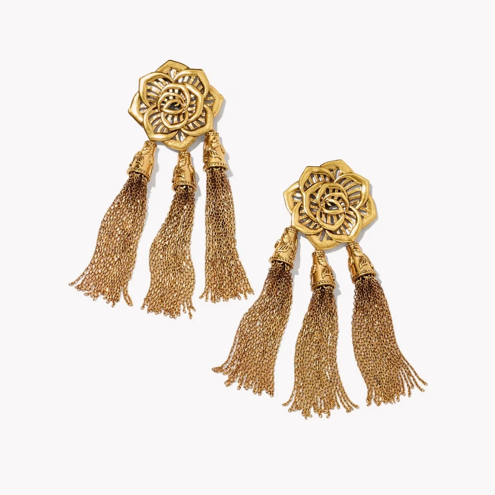 Yellow Rose Collection - Ansel Rose Statement Earrings